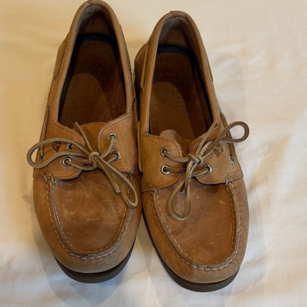 Sperry Brown Leather Boat Shoes